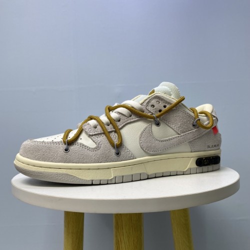 Off White x Dunk Low The 50 Gray White Brown Laces