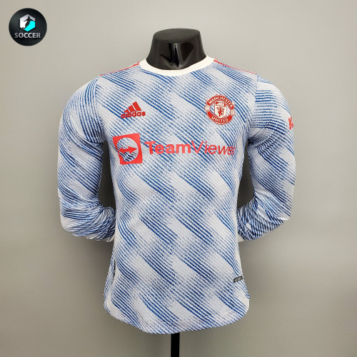 Manchester United Away Player Long Sleeve Jersey 21/22