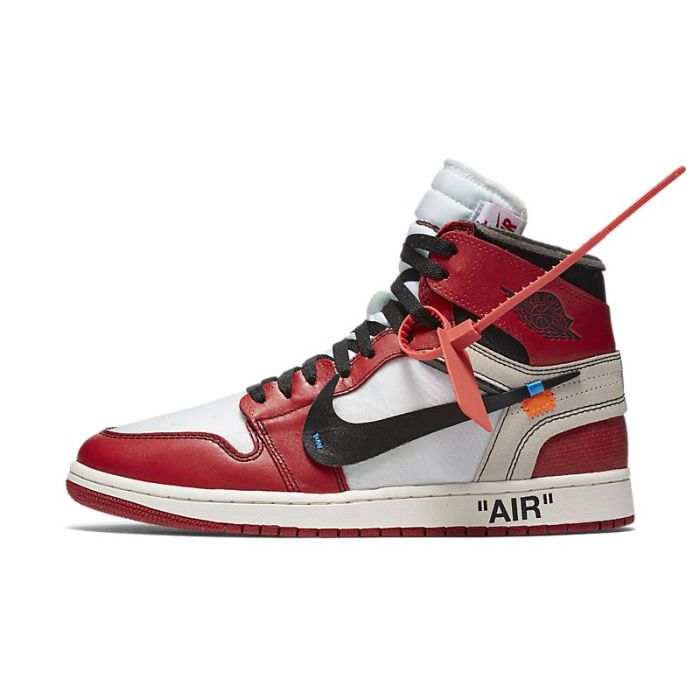 Air Jordan 1 x Off-White AJ1 OW Limited Edition White Red Chicago Sports  Shoes