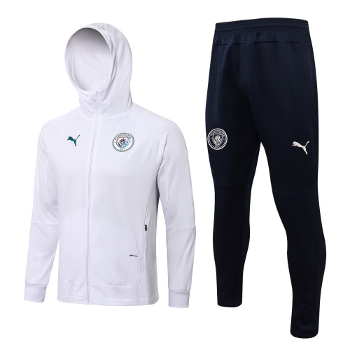 Manchester City Training Jacket Suit 21/22 White