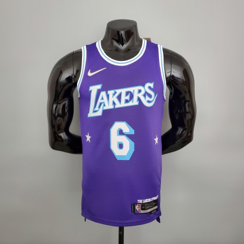 LeBron James Los Angeles Lakers 2021/22 City Edition Swingman Jersey Purple