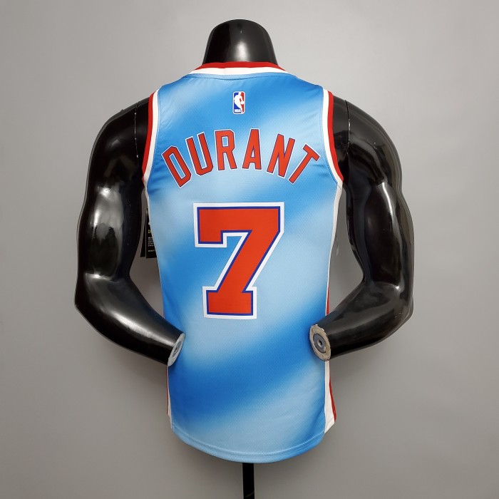 Kevin Durant Brooklyn Nets Retro Limited Edition Blue Swingman Jersey