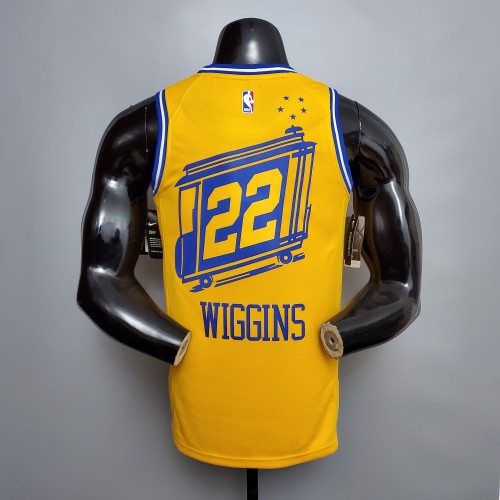 Andrew Wiggins Golden State Warriors Tram Version Swingman Jersey Yellow