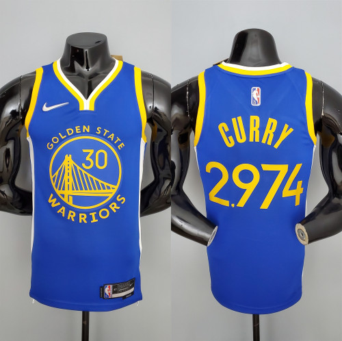 Stephen Curry Golden State Warriors 75th Anniversary Swingman Jersey Blue