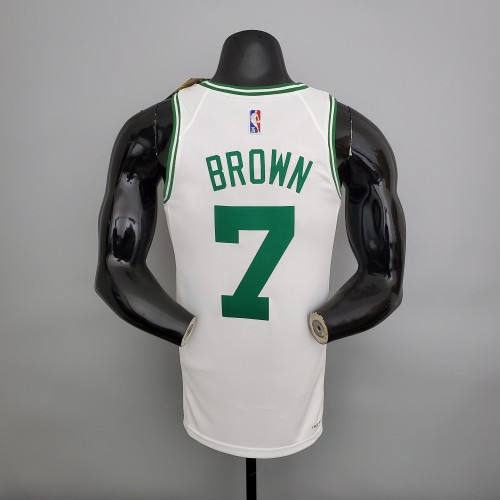 Jaylen Brown Boston Celtics 75th Anniversary 2021/22 Swingman Jersey White