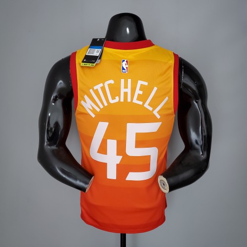 Donovan Mitchell Utah Jazz Rainbow Gradient Orange Swingman Jersey