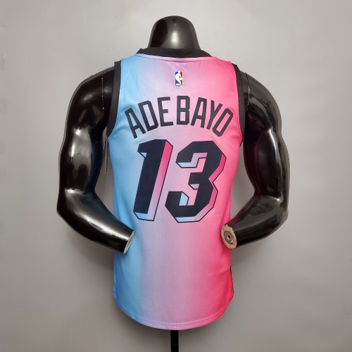 Bam Adebayo Miami Heat Swingman Jersey Pink Blue