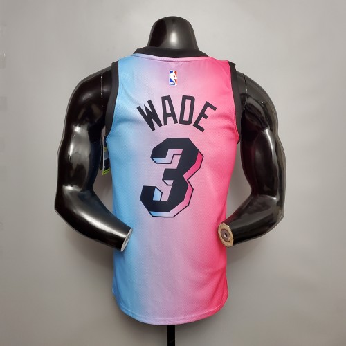 Dwyane Wade Miami Heat Swingman Jersey Pink Blue