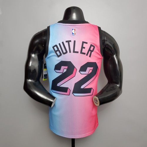 Jimmy Butler Miami Heat Swingman Jersey Pink Blue