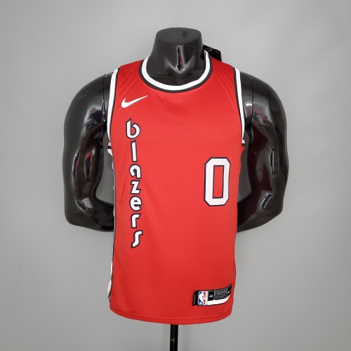 Damian Lillard Portland Trail Blazers Swingman Jersey Retro Red