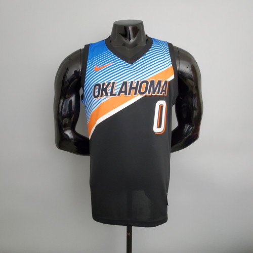 Russell Westbrook Oklahoma City Thunder City Edition Swingman Jersey Black