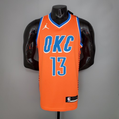 Paul George Oklahoma City Thunder Swingman Jersey Orange