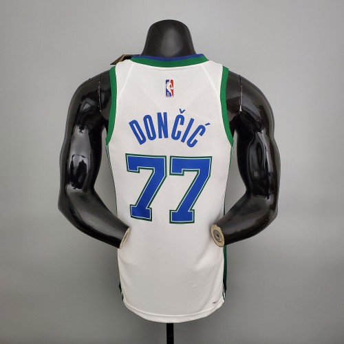Luka Doncic Dallas Mavericks 2022 City Edition Swingman Jersey White and Green