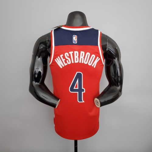 Russell Westbrook Washington Wizards 75th Anniversary Swingman Jersey Red