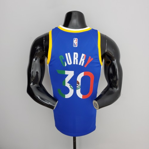Stephen Curry Golden State Warriors 75th Anniversary Swingman Jersey Mexico Edition Blue