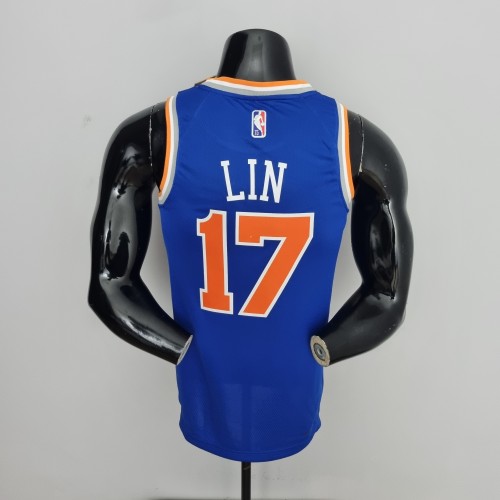Jeremy Lin New York Knicks 75th Anniversary Swingman Jersey Blue