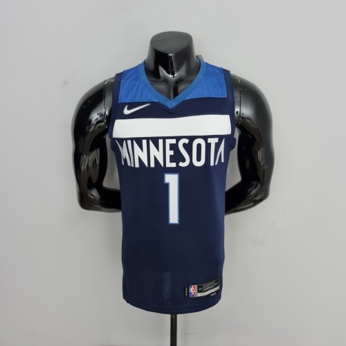 Anthony Edwards Minnesota Timberwolves 75th Anniversary Swingman Jersey Blue