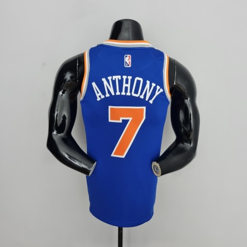 Carmelo Anthony New York Knicks 75th Anniversary Swingman Jersey Blue