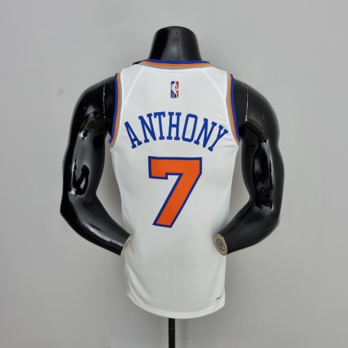 Carmelo Anthony New York Knicks 75th Anniversary Swingman Jersey White