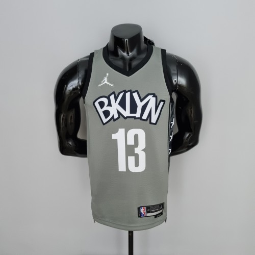 James Harden Brooklyn Nets 75th Anniversary Swingman Jersey Gray