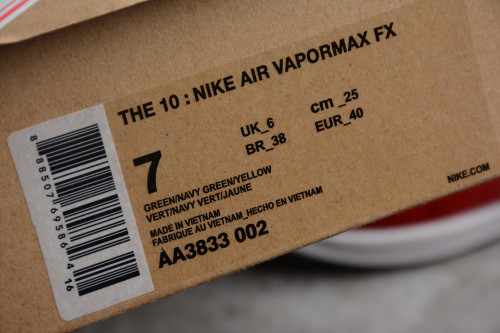 THE 10：Nike Air Vapormax FX Navy Green Yellow