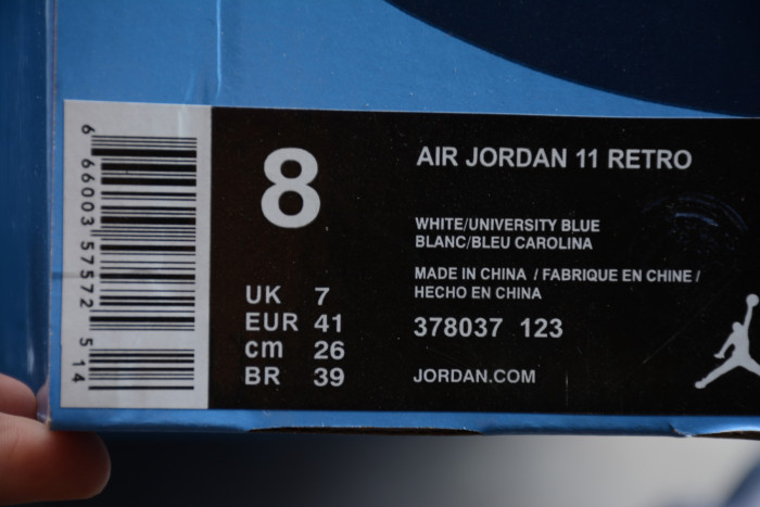 Air Jordan 11 AJ11 UNC 378037-123