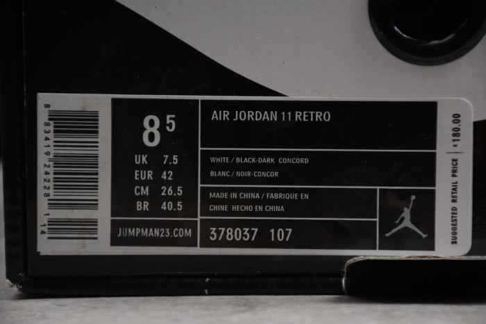 Air Jordan 11 “Concord” AJ11 378037-107