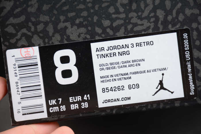 Air Jordan 3 AJ3 Brown 854262-609