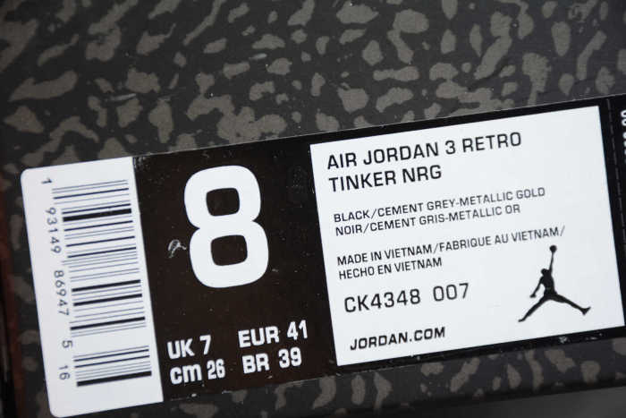 Air Jordan 3 Black White CK4348-007