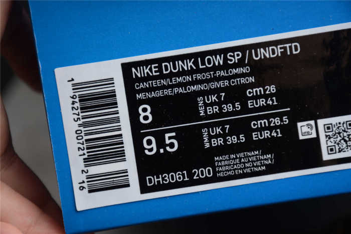 Undefeated x NK Dunk Low SP  Inside Out  DH3061-200