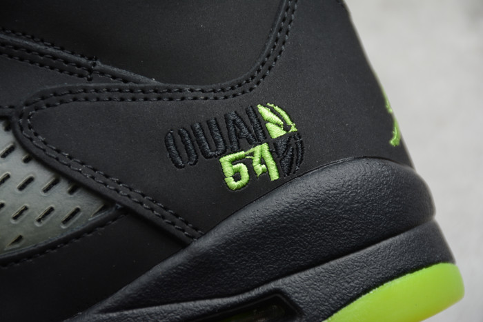 Air Jordan 5 Retro OG “Quai 54” Black Fluorescent Green 255054-511