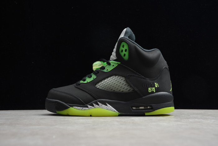 Air Jordan 5 Retro OG “Quai 54” Black Fluorescent Green 255054-511