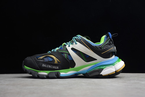 Balenciaga Tess S. Gomma Trek Low Top Sneakers Green Black Rice ECBA8004636