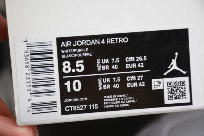 Air Jordan 4 Metallic Purple CT8527-115