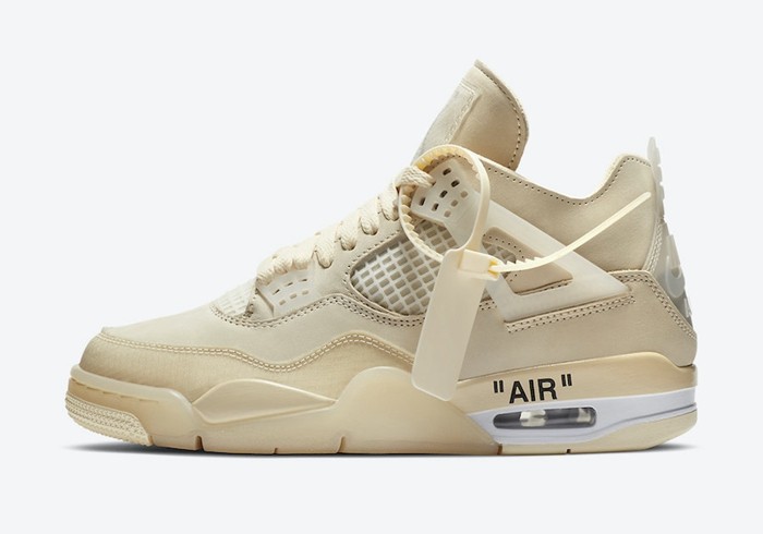 OFF-WHITE x Air Jordan 4 SP WMNS “Sail” CV9388-100