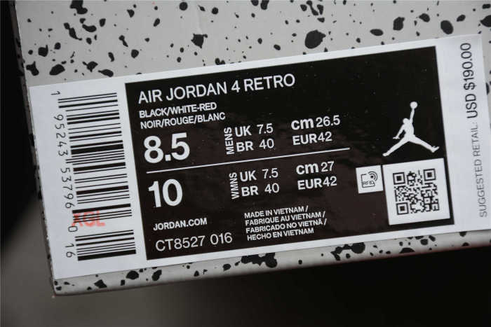 Air Jordan 4 “Red Thunder” Black Red CT8527-016