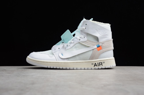 OFF-WHITE x Air Jordan 1 “White” AQ0818-100