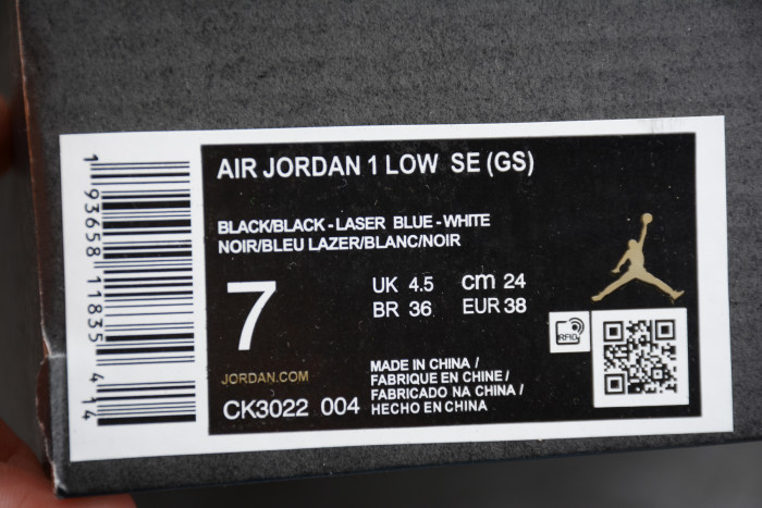 Air Jordan 1 Low SE 'Laser Blue' CK3022-004