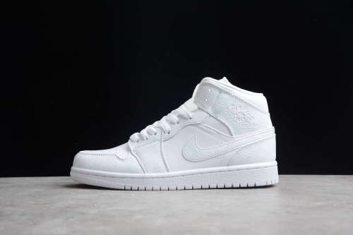 Air Jordan 1 Mid Triple White 554724-130