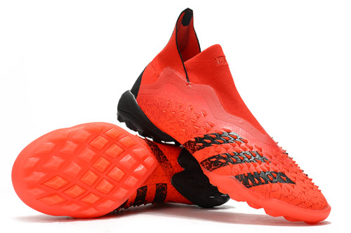 Predator Freak TF 'Meteorite Pack' Red Laceless Soccer Shoes