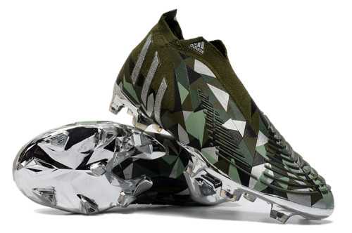 Predator Edge Geometric FG Green Laceless Soccer Shoes