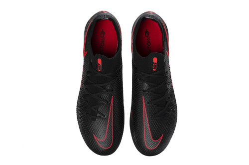 Phantom GT Elite Low FG Black/Chile Red/Dark Smoke Grey Soccer Shoes