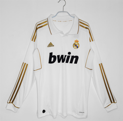 Real Madrid Home Retro Long Sleeves Jersey 11/12