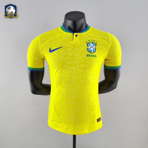 Brazil Home Player Version Man Jersey 2022
