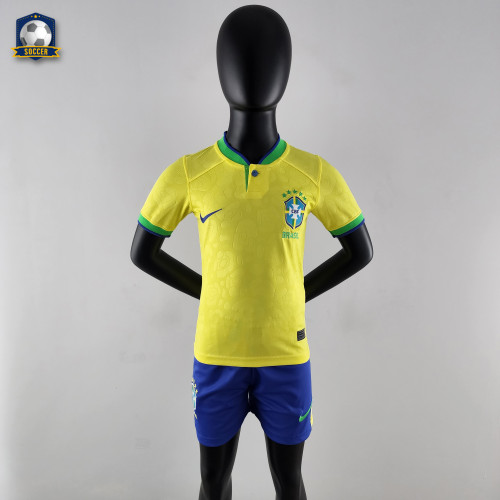 Brazil Home Kids Jersey 2022