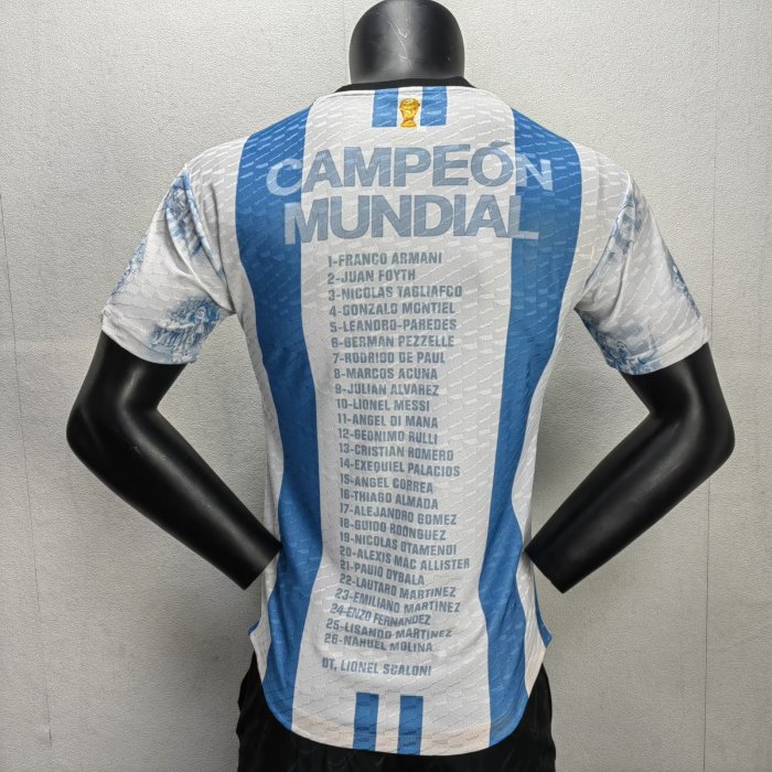Argentina 2022 World Cup Winners Commemorative Edition Player Version Man Jersey