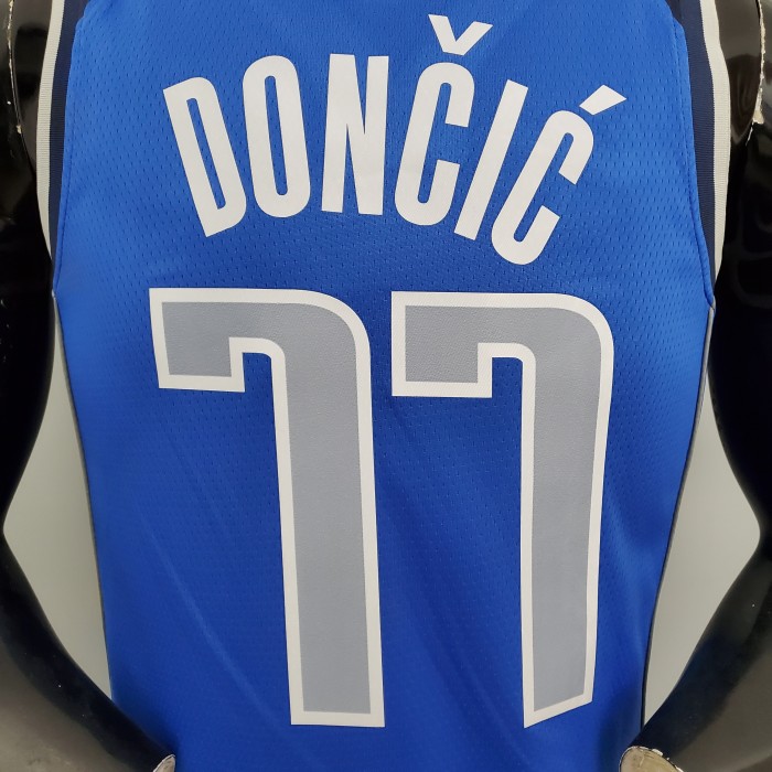 Luka Doncic Dallas Mavericks 75th Anniversary Swingman Jersey Blue