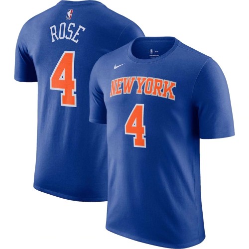 Derrick Rose New York Knicks Casual T-shirt Blue 2023