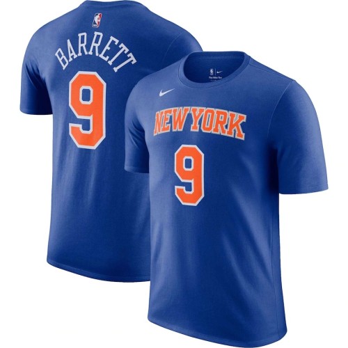 RJ Barrett New York Knicks Casual T-shirt Blue 2023