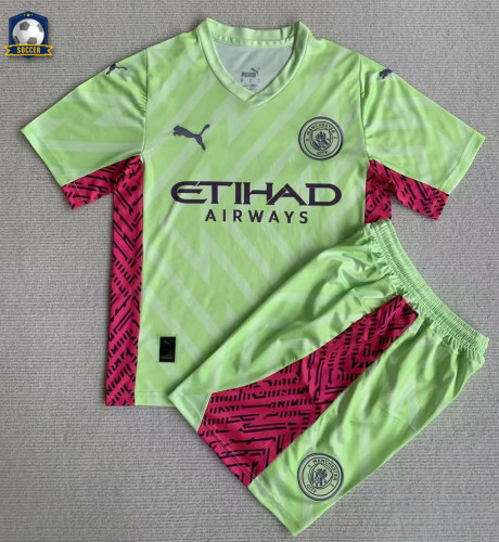 Manchester City Kids Goalkeeper Jersey 23/24 Light Green